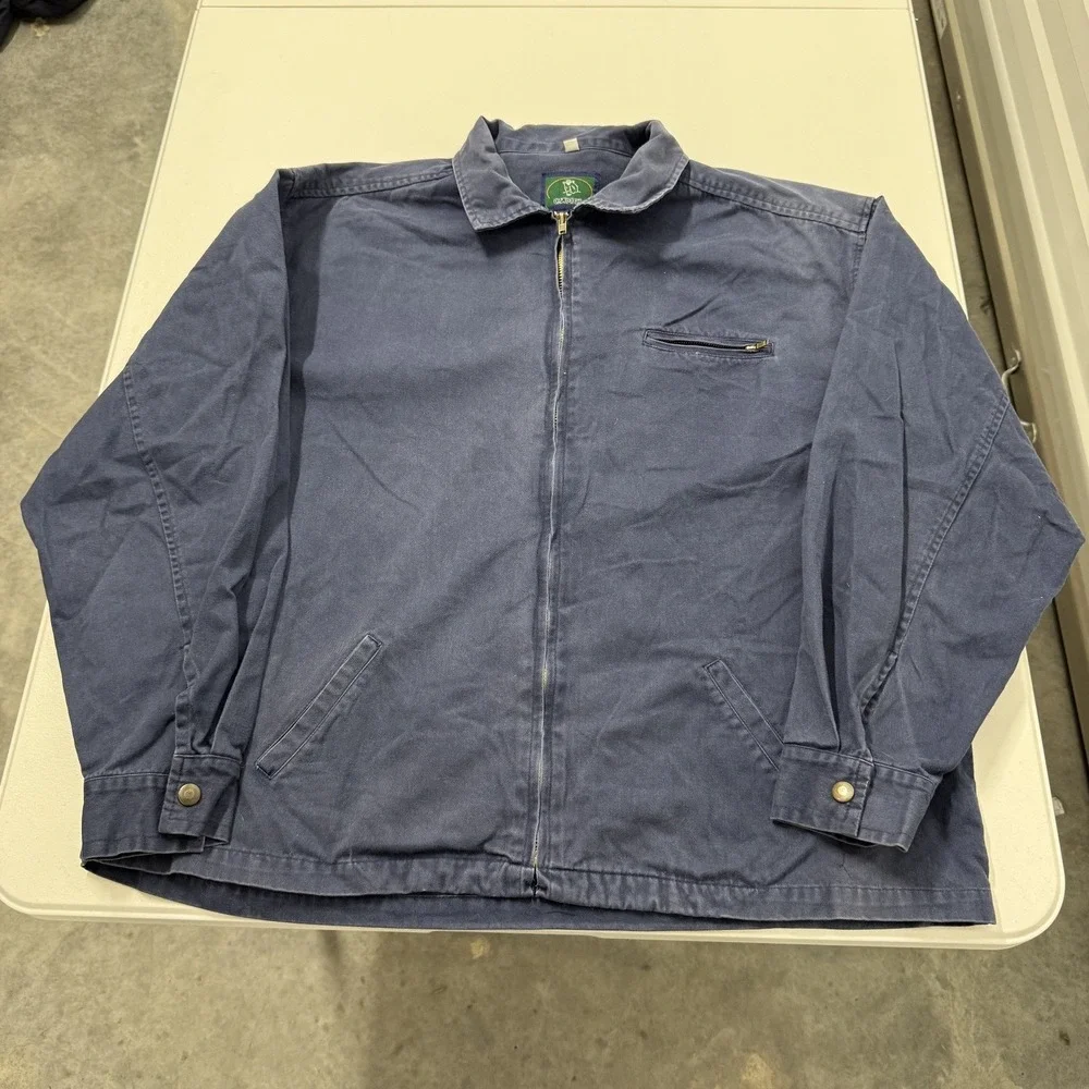 Vintage Camel Mens Full Zip harrington Jacket Workwear‎ Canvas Style Size xl